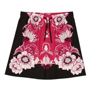 Valentino Men's 100% Silk Brown Pink Floral Shorts Size IT 52 US Size 36